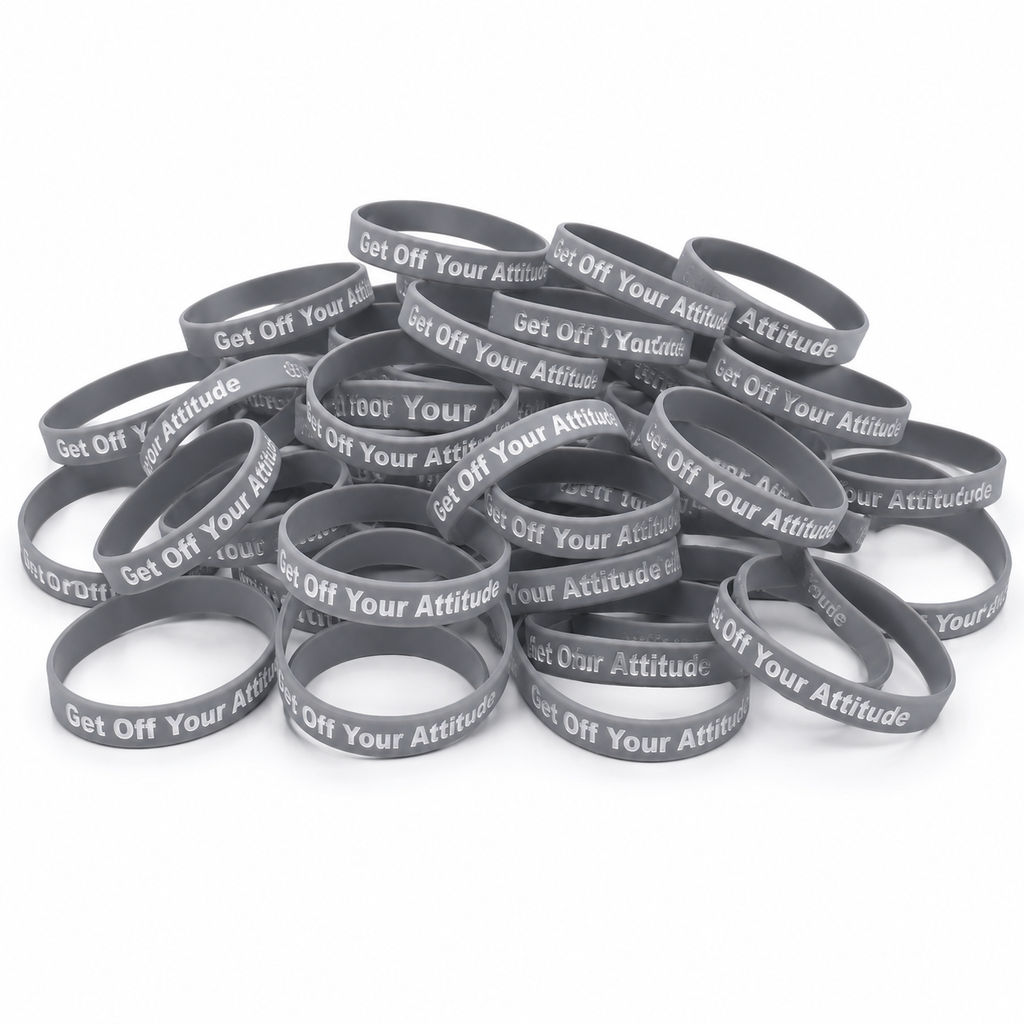 New Get Off Your Attitude Wristband (Red)
