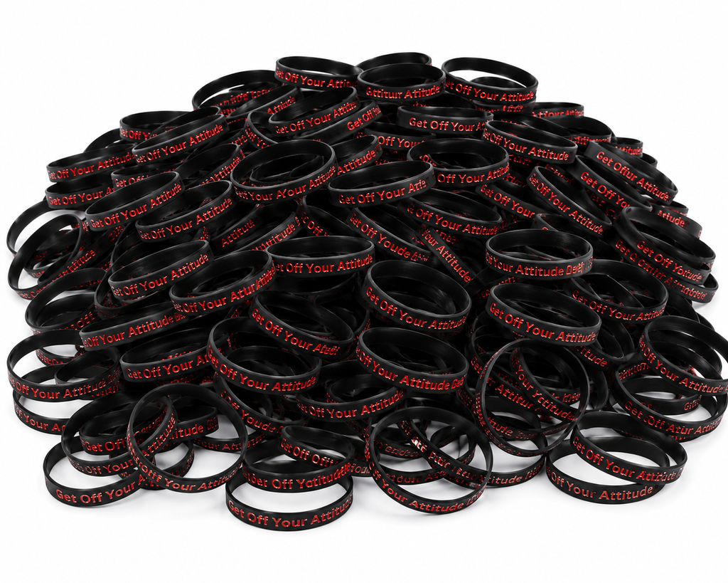 New Get Off Your Attitude Wristband (Red)