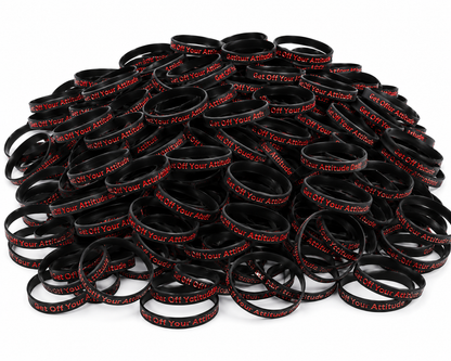 New Get Off Your Attitude Wristband (Red)