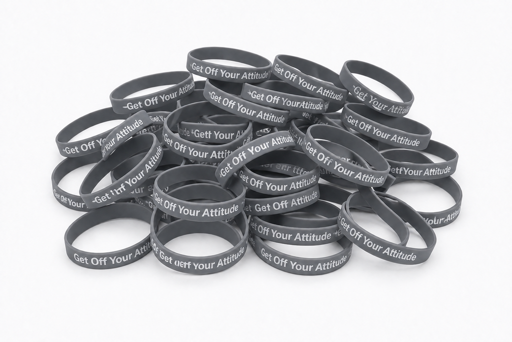 New Get Off Your Attitude Wristband (Red)