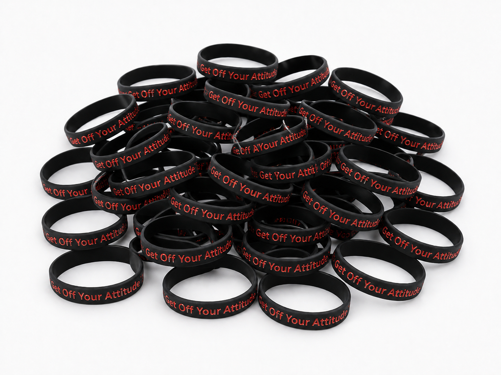 New Get Off Your Attitude Wristband (Red)