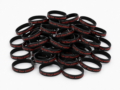 New Get Off Your Attitude Wristband (Red)