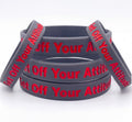 Get Off Your Attitude Wristband (Charcoal and Red) 5 Pack