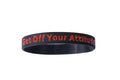 Get Off Your Attitude Wristband (Charcoal and Red)