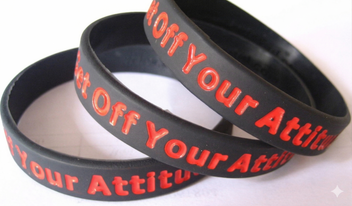 New Get Off Your Attitude Wristband (Red)