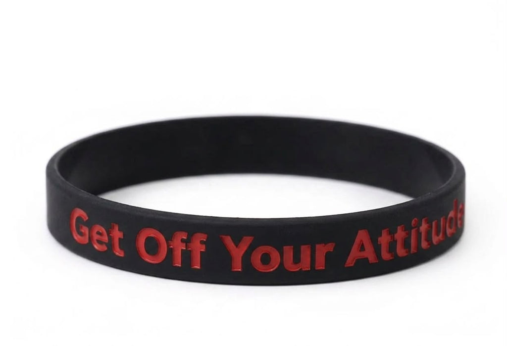 New Get Off Your Attitude Wristband (Red)
