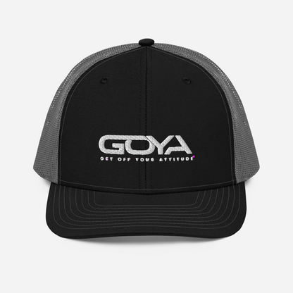 Embroidered GOYA Trucker Cap: Elevate Your Style Comfortably
