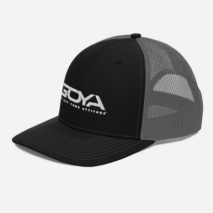 Embroidered GOYA Trucker Cap: Elevate Your Style Comfortably