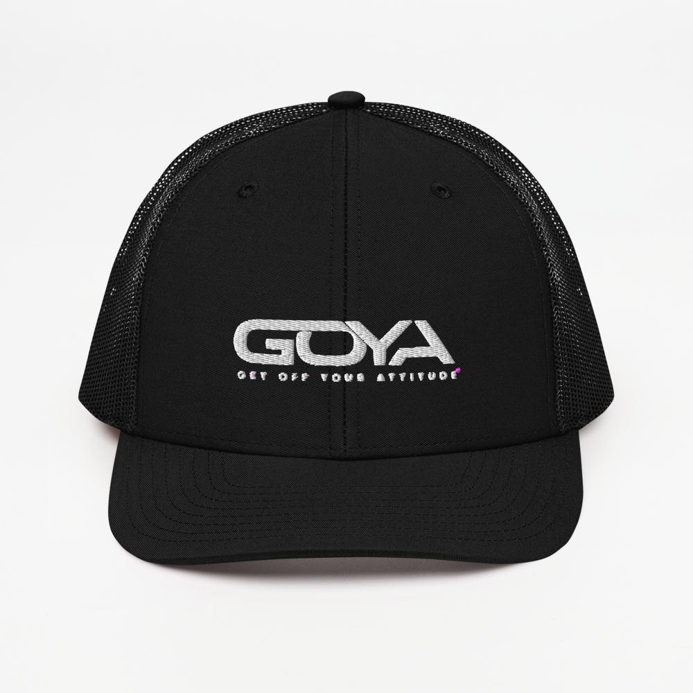 Embroidered GOYA Trucker Cap: Elevate Your Style Comfortably