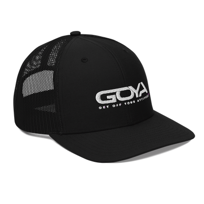 Embroidered GOYA Trucker Cap: Elevate Your Style Comfortably