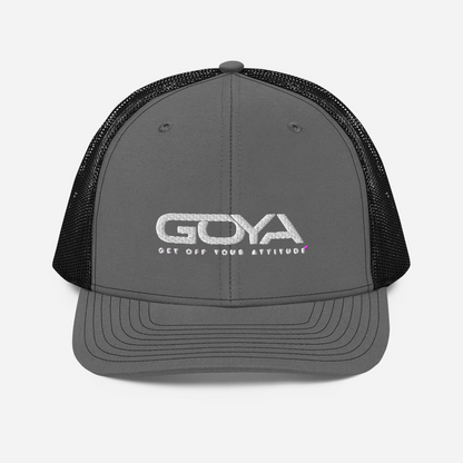 Embroidered GOYA Trucker Cap: Elevate Your Style Comfortably